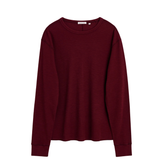 Waffle Tee LS - Burgundy
