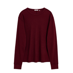 Waffle Tee LS - Burgundy
