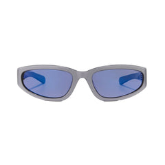 DAZE - Metallic Silver/ Blue Reflective Lens
