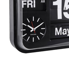 Wall Clock Big Flip Black