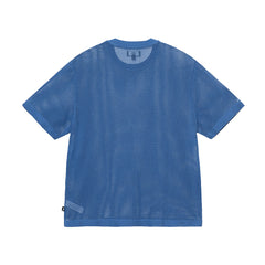 Cotton Mesh SS Crew - Ocean Blue