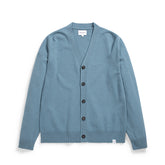 Adam Merino Lambswool Cardigan Light Stone Blue