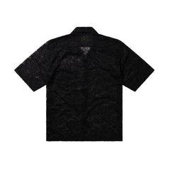 Lace Hawaiian Shirt Black