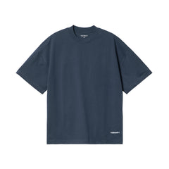 S/S Link Script T-Shirt Blue/White