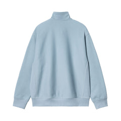 Half Zip American Script Sweat - Frosted Blue
