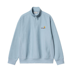 Half Zip American Script Sweat - Frosted Blue