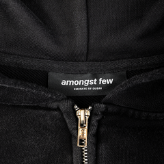 Toddler Text Zip Hoodie - Washed Black