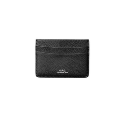 Andre Card Holder Black (Grained Leather)