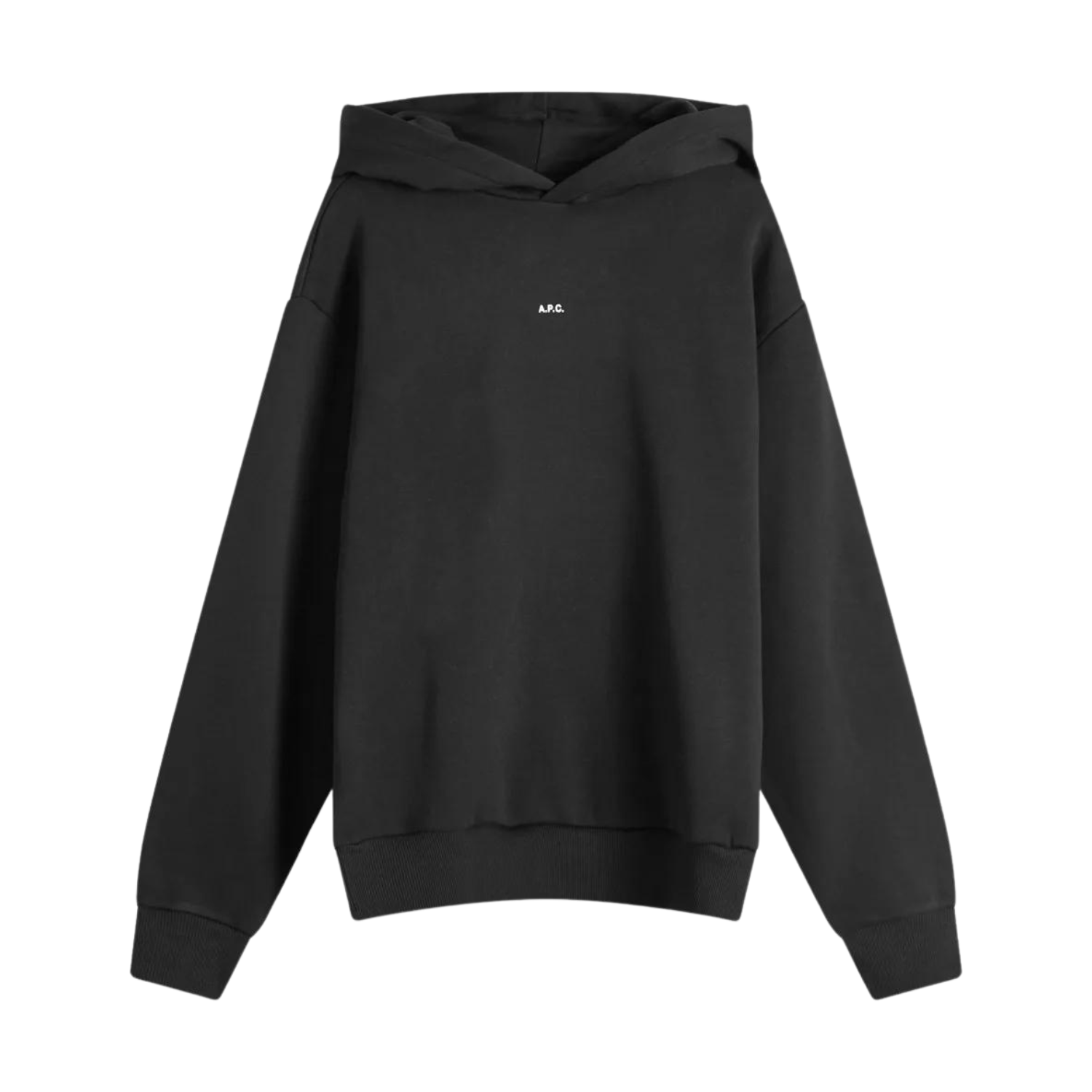 関税込み】A.P.C. ブラック Boxy Printed Micro Logo フーディ 関税込み】A.P.C. ブラック Boxy Printed Micro Logo フーディ