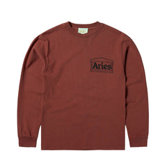 Temple LS Tee - Burgundy