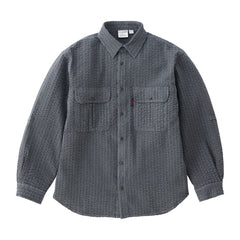 O.G. Seersucker Canyon Shirt - Deep Grey Garment Dyed