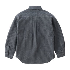O.G. Seersucker Canyon Shirt - Deep Grey Garment Dyed