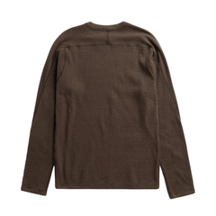 Stevns Cotton Hemp Military Rib LS T-Shirt - Delicioso Brown