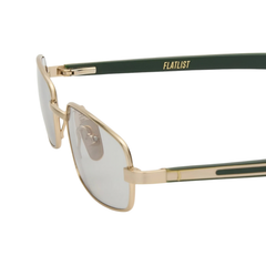 STING - Brushed Gold / Solid Dark Green / Light Grey Lens