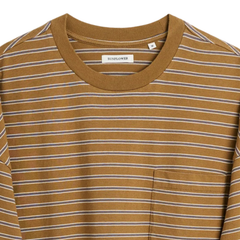 Stripe LS Pocket Tee - Brown