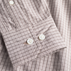 Ole Oversize Poplin Check Shirt - Walnut