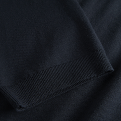 Leif Cotton Linen Polo - Dark Navy