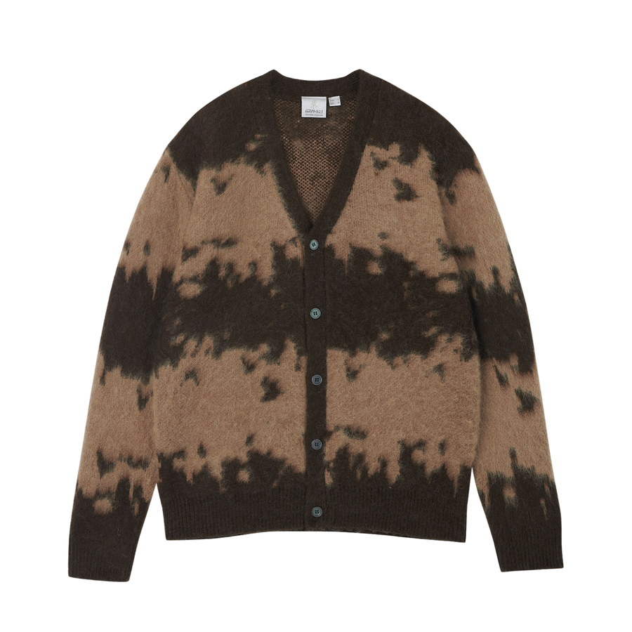 Mohair Splatter Cardigan - Taupe Splatter