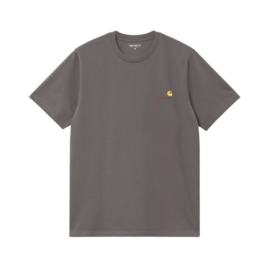 S/S American Script T-Shirt - Porphyry