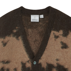 Mohair Splatter Cardigan - Taupe Splatter