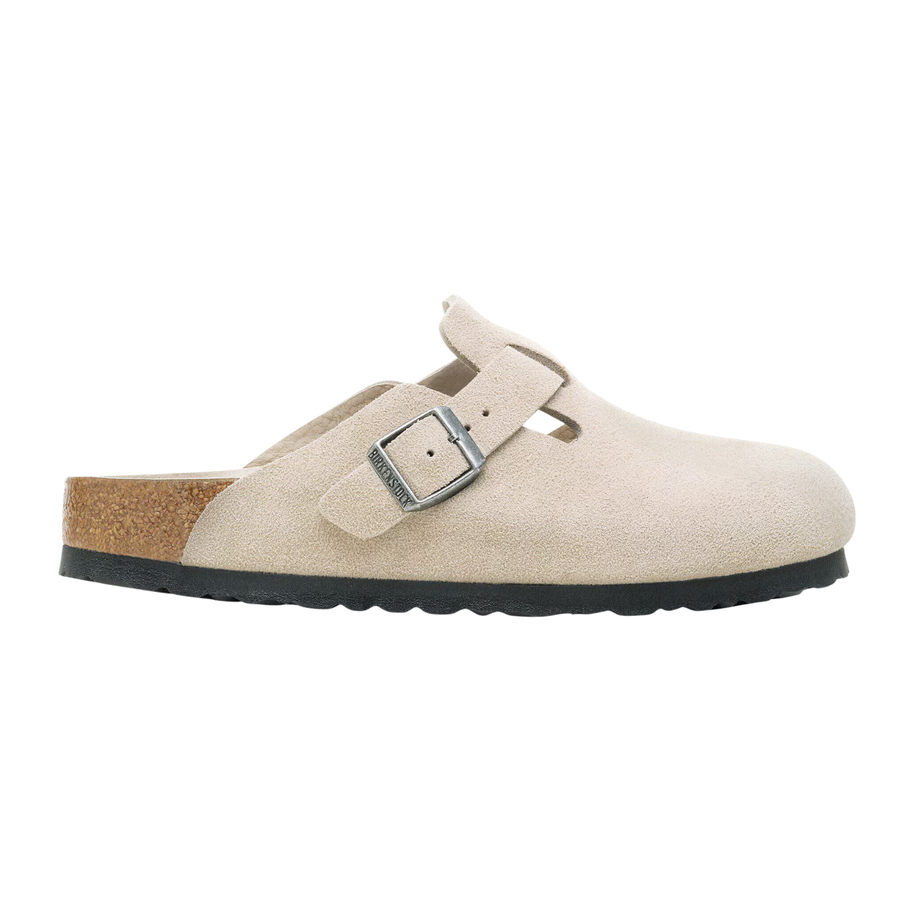 Boston Soft Footbed Suede Leather - Oyster Tonal