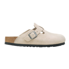 Boston Soft Footbed Suede Leather - Oyster Tonal
