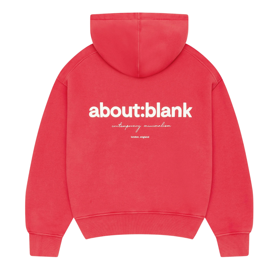 Box Hoodie - Red/Ecru