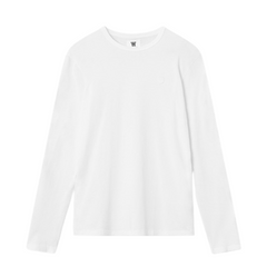 Mel Long Sleeve GOTS White Double A Logo - White/White