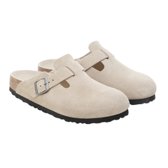 Boston Soft Footbed Suede Leather - Oyster Tonal
