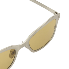 CLINT / TITANIUM - Brushed Silver Solid Black / Smoked Olive Lens