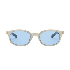 LE BUCHERON / TITANIUM - Brushed Silver Dark Tortoise / Solid Blue Lens