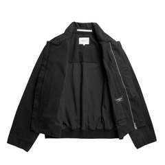 Vandel Herringbone Twill Flight Jacket - All Black