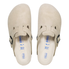 Boston Soft Footbed Suede Leather - Oyster Tonal