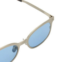 LE BUCHERON / TITANIUM - Brushed Silver Dark Tortoise / Solid Blue Lens