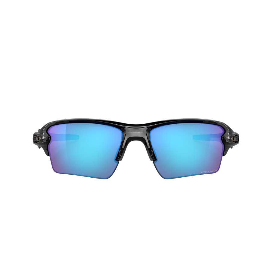 Flak 2.0 XL - Polished Black / Prizm Sapphire Irid Polarized Lenses