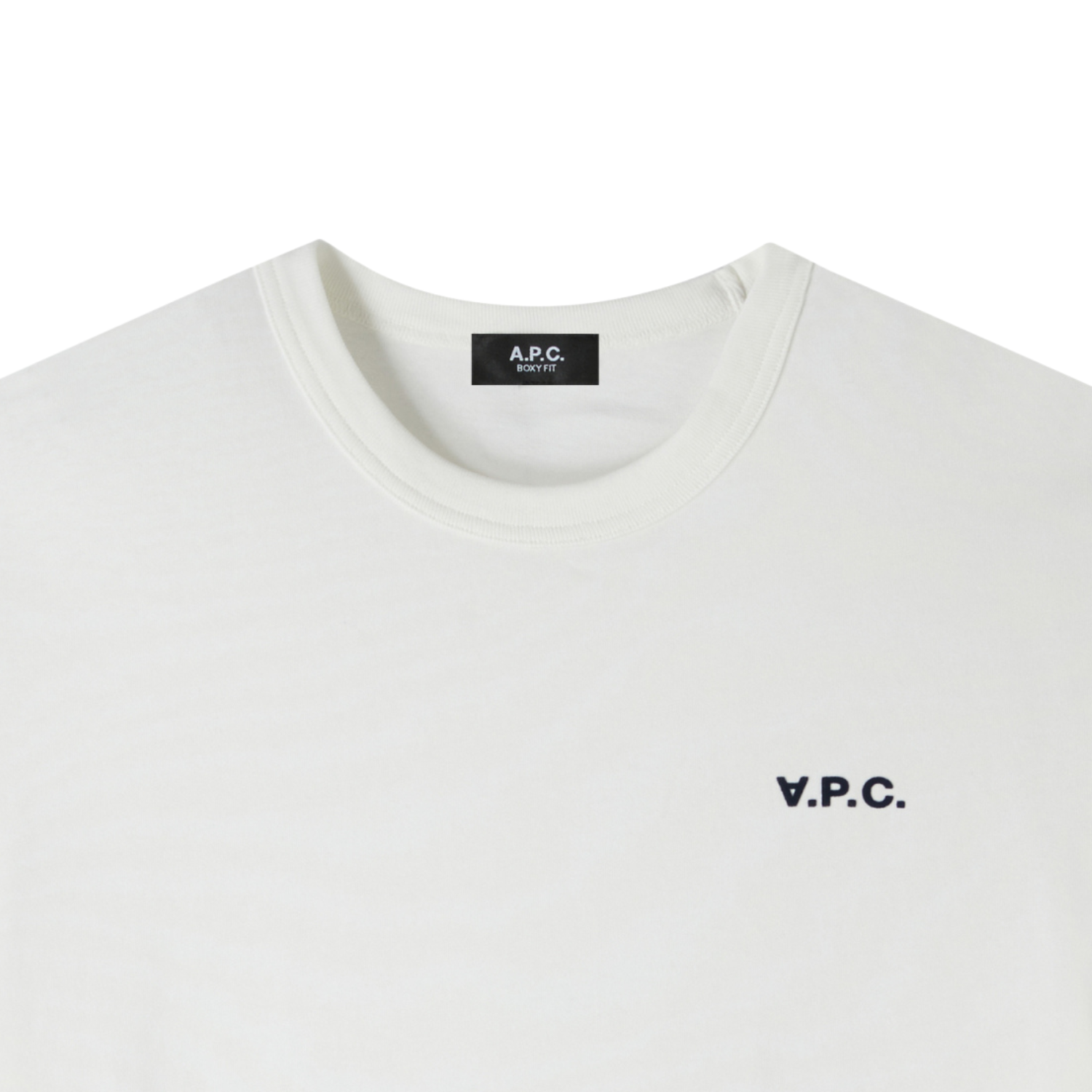 Boxy Petit VPC T-Shirt - White/Dark Navy – LOCAL