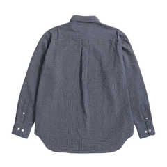 Espevik Oversized Check Shirt - Dark Navy Check