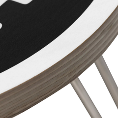 Heart Folding Table - Black/White
