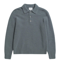 Rasmus Relaxed Brushed Polo - Mouse Grey