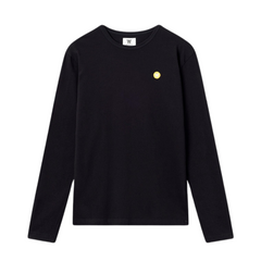 Mel Long Sleeve GOTS Yellow/White logo- Black