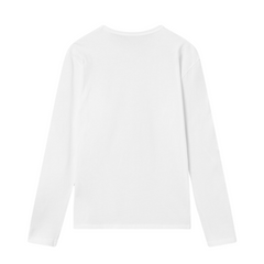 Mel Long Sleeve GOTS Black Double A Logo - Bright White