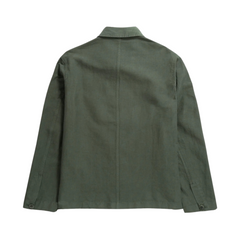 Tyge Cotton Linen Overshirt - Spruce Green