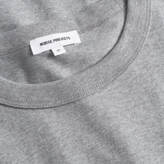 Holger Organic Optic Print T-Shirt - Grey Melange