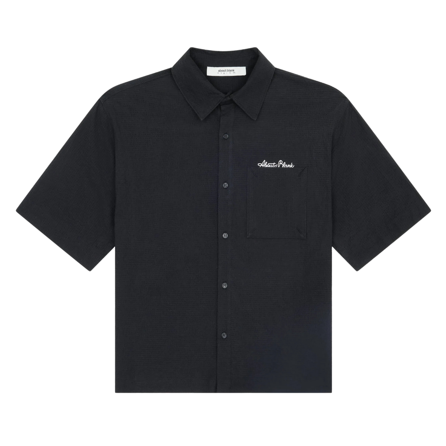 Seersucker Shirt - Black/Black
