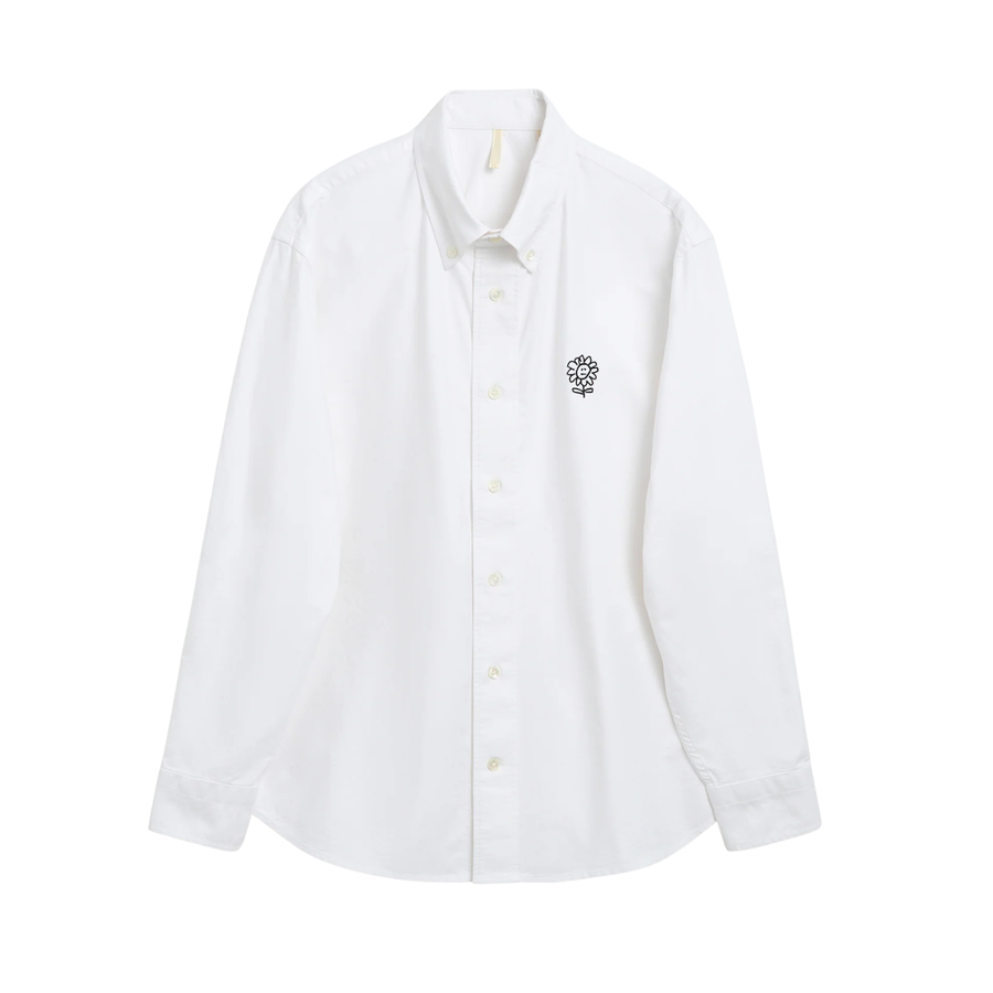 Button Down Oxford - White