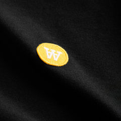 Mel Long Sleeve GOTS Yellow/White logo- Black