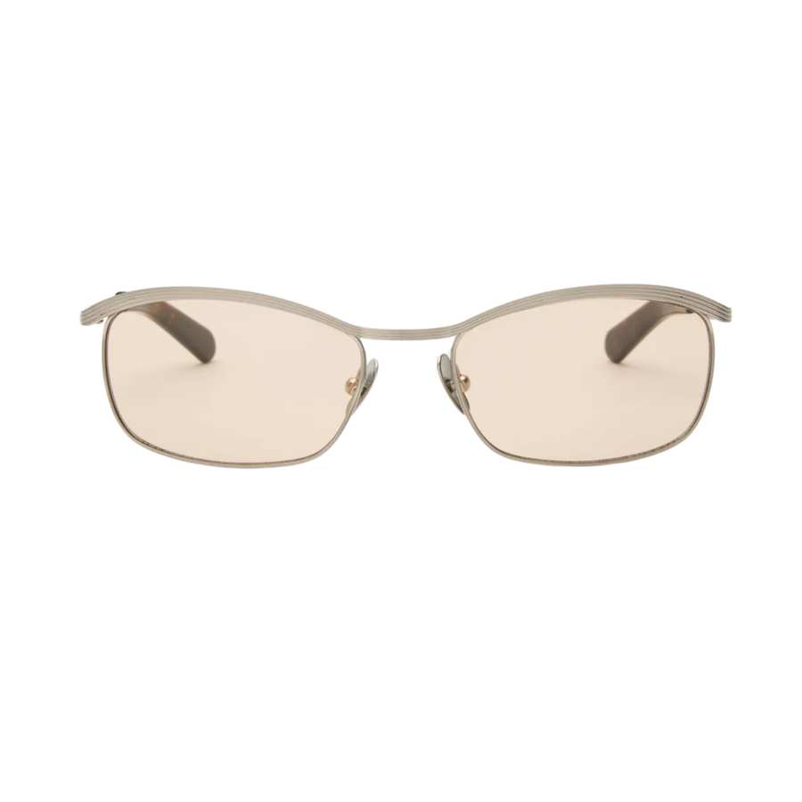 CASIER - Brushed Silver/Dark Tortoise/Peach Lens