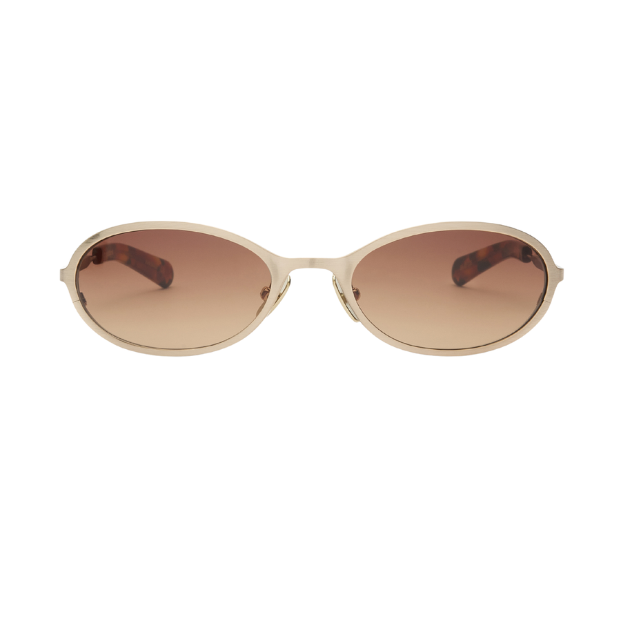 COHEN (ABOUT:BLANK) - Brushed Gold/Dark Tortoise/Brown Gradient Lens