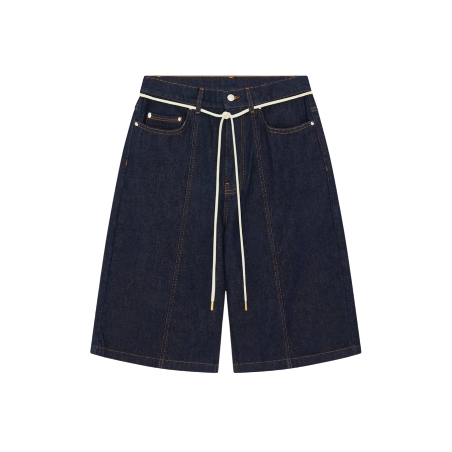 Felled Denim Short - Raw Indigo