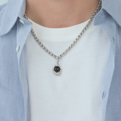 Chestnut Necklace - Silver/Onyx
